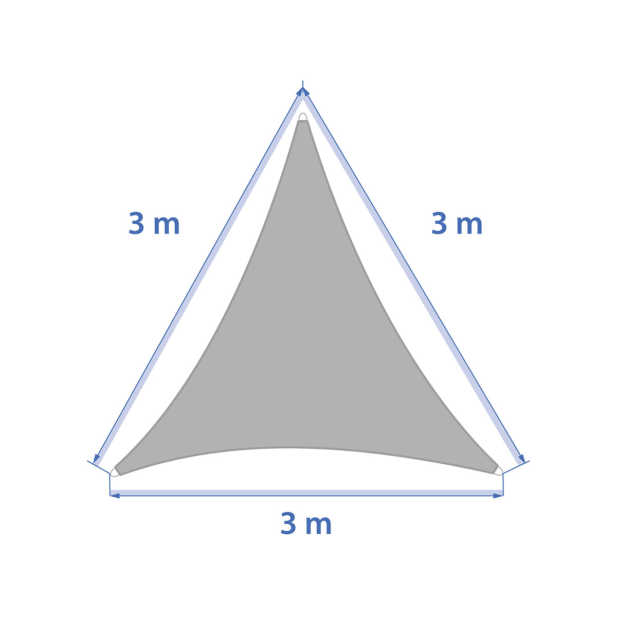 Toldo Solar Curacao Triangular 3x3M