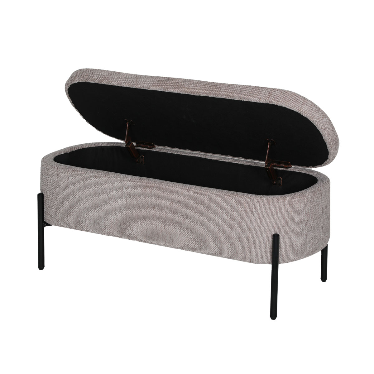 Banqueta dupla PIENZA taupe com arruma&ccedil;&atilde;o