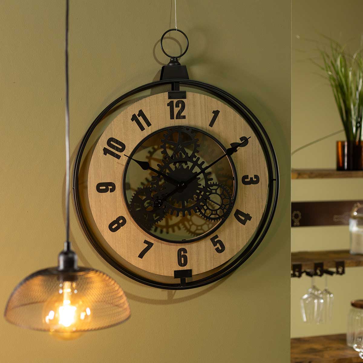 Rel&oacute;gio mec&acirc;nico JACK em metal 57cm