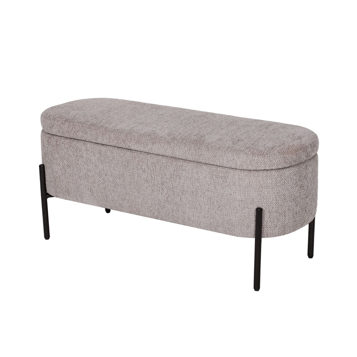 Banqueta dupla PIENZA taupe com arruma&ccedil;&atilde;o