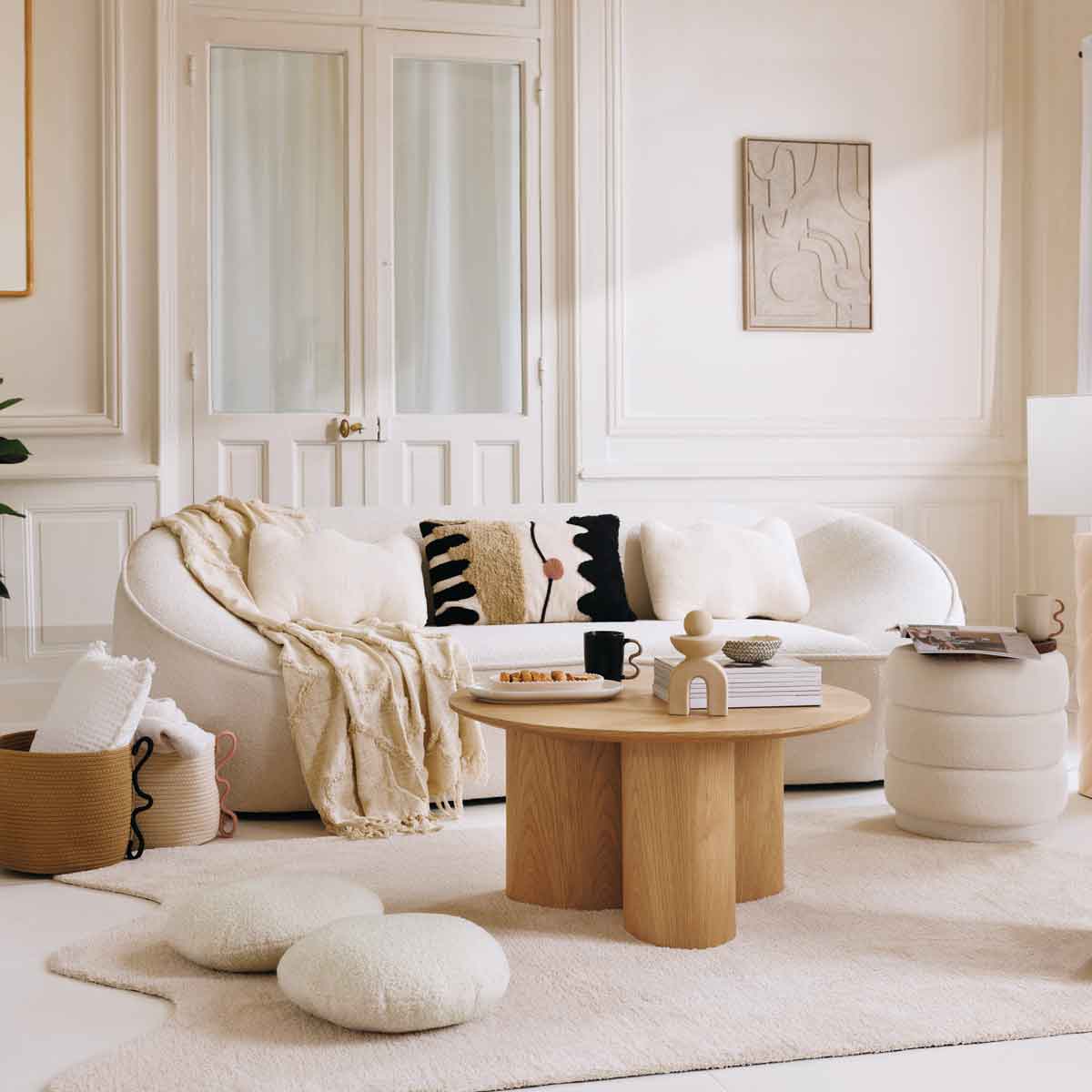 Sofá 3 luagares OSTUNI branco