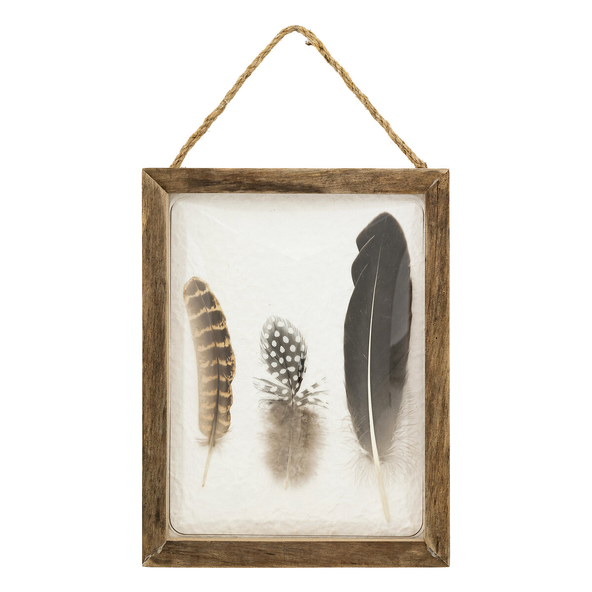 Quadro decorativo JONAS plumas em mdf 34,5cm