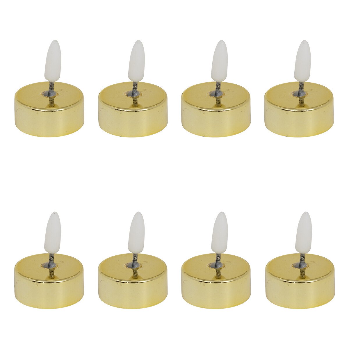 Conjunto de 8 velas led dourado,  Conjunto de 8 velas led dourado