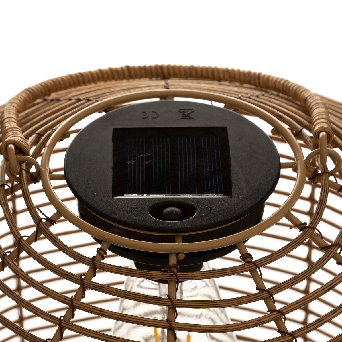 Candeeiro Solar Rattan 30cm