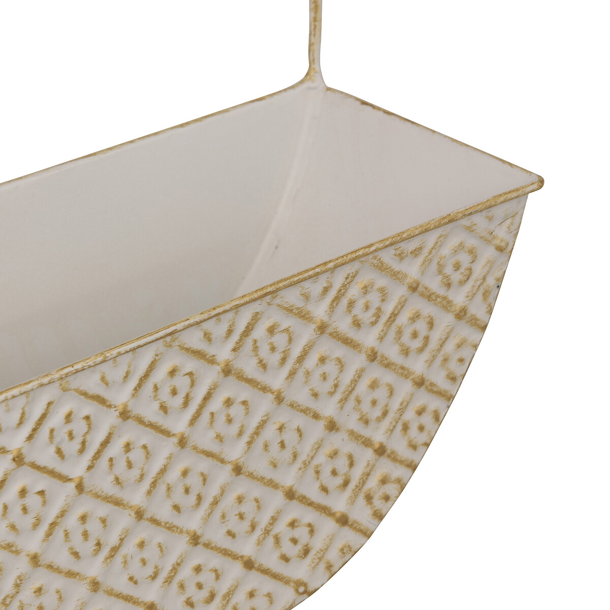 Floreira TINO em metal branco 28cm