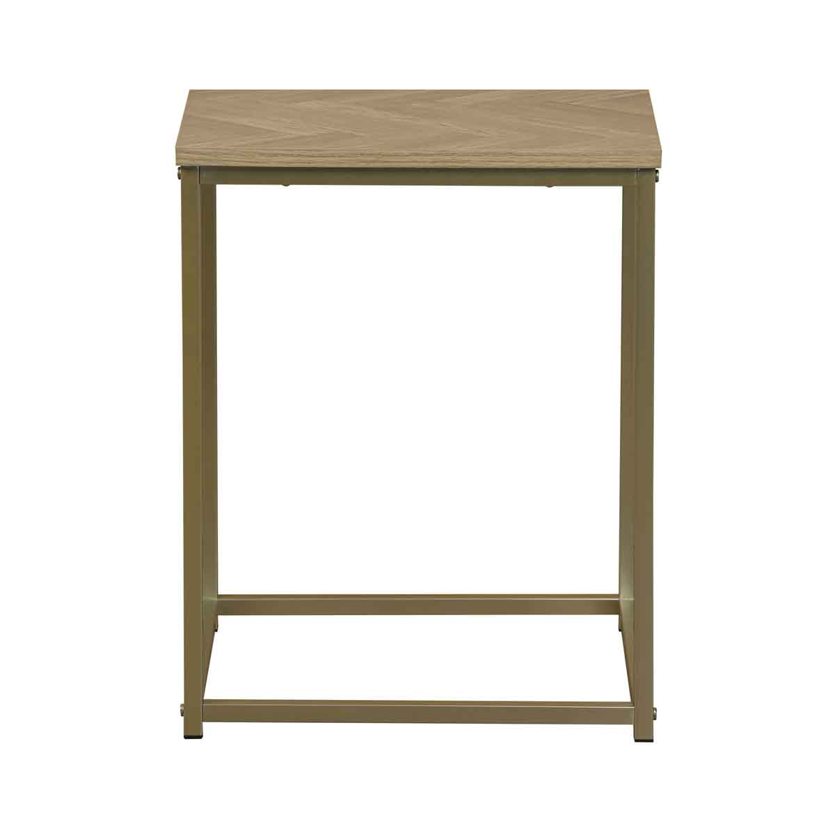 Mesa de apoio CHEVRON bege em mdf,  Mesa de apoio CHEVRON bege em mdf