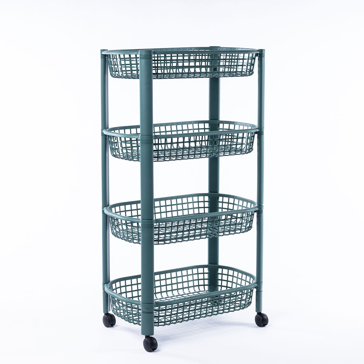 Carrinho de cozinha SAN marino verde com 4 cestos