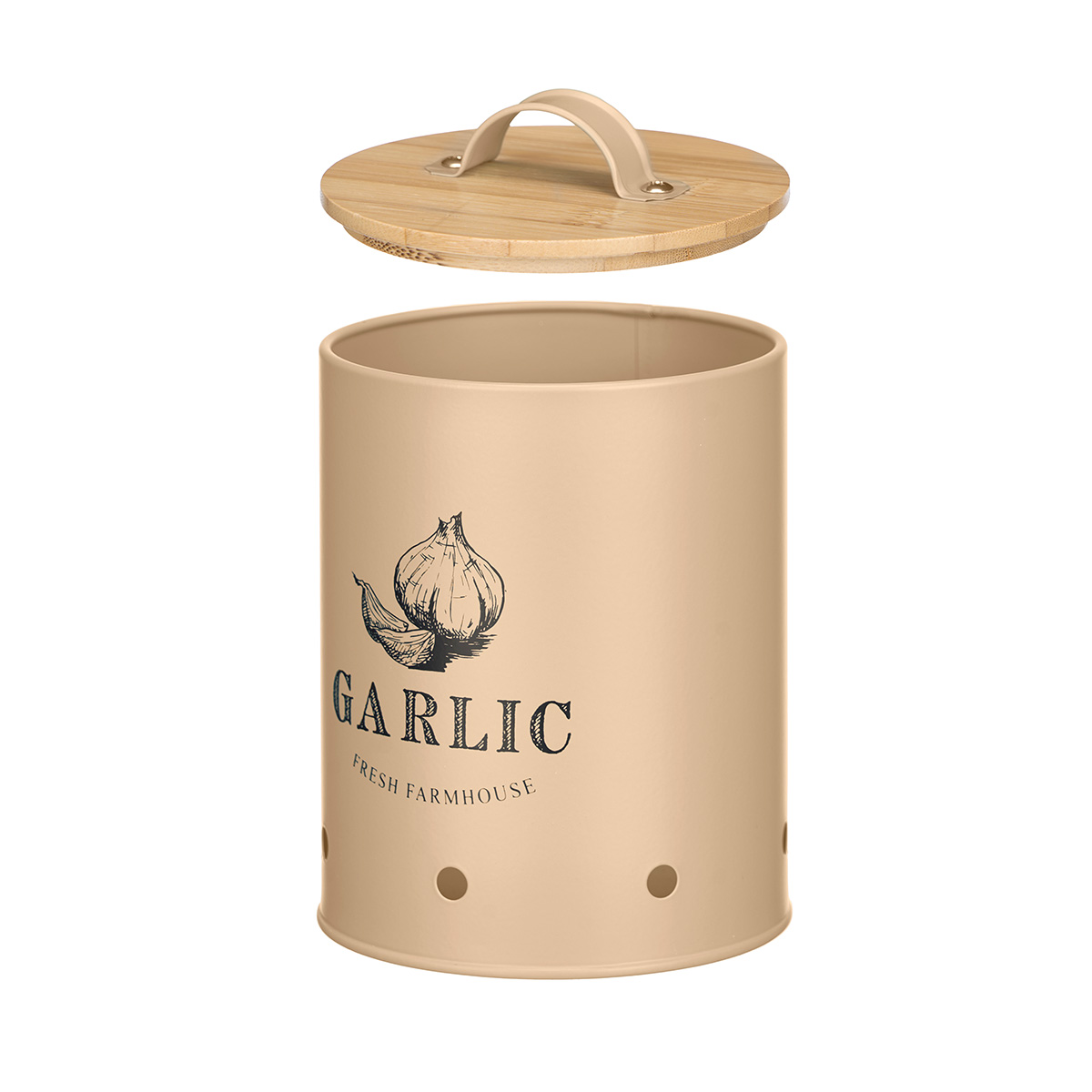 Lata bege para alhos