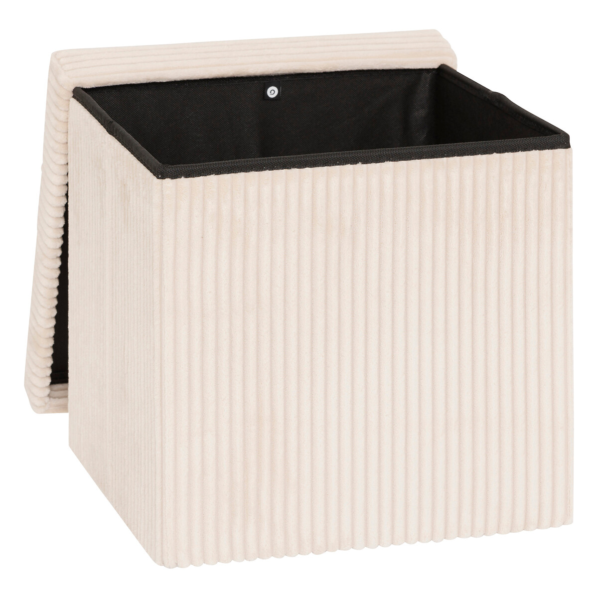 Pufe com arrumação marfim