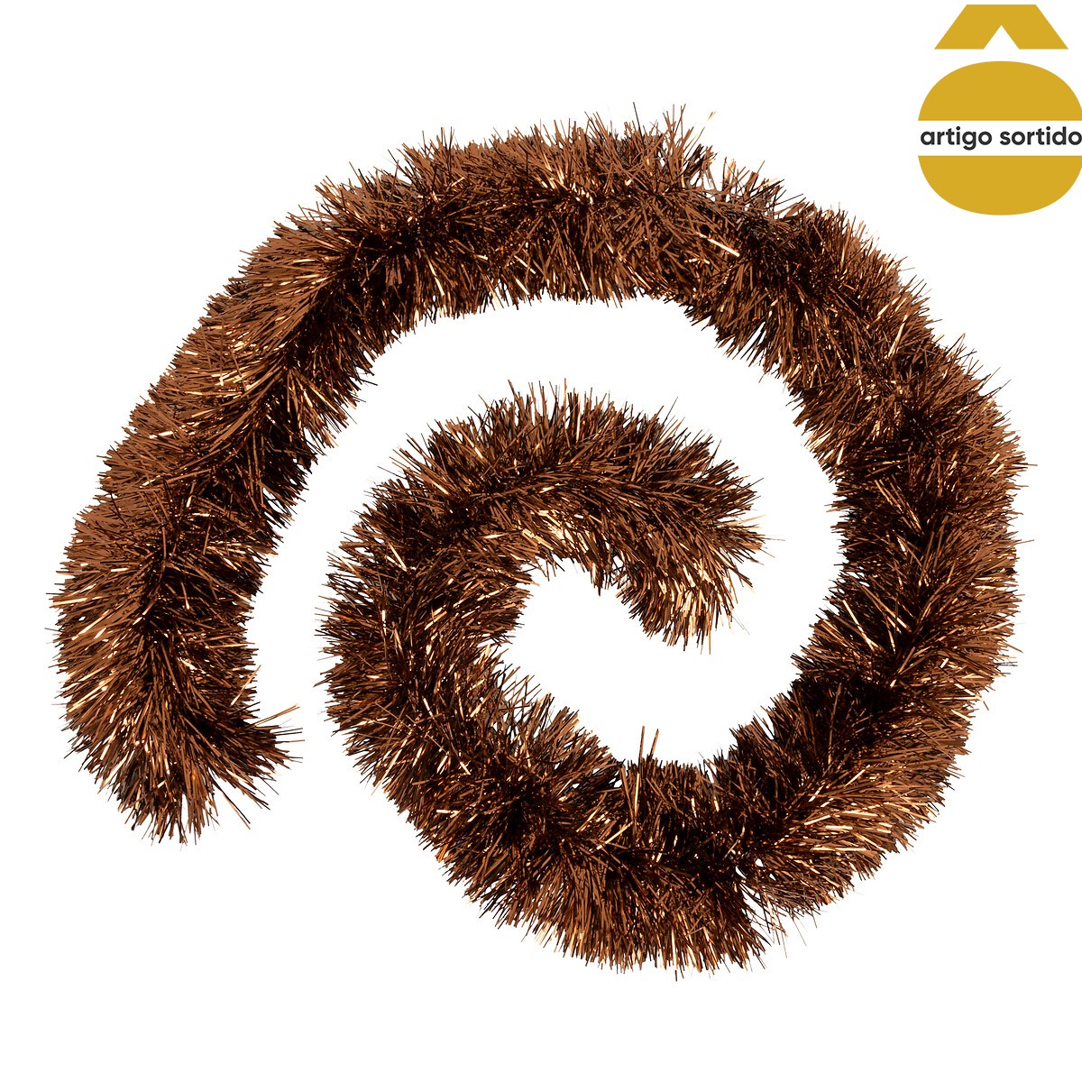 Grinalda verde escuro e castanho 200cm