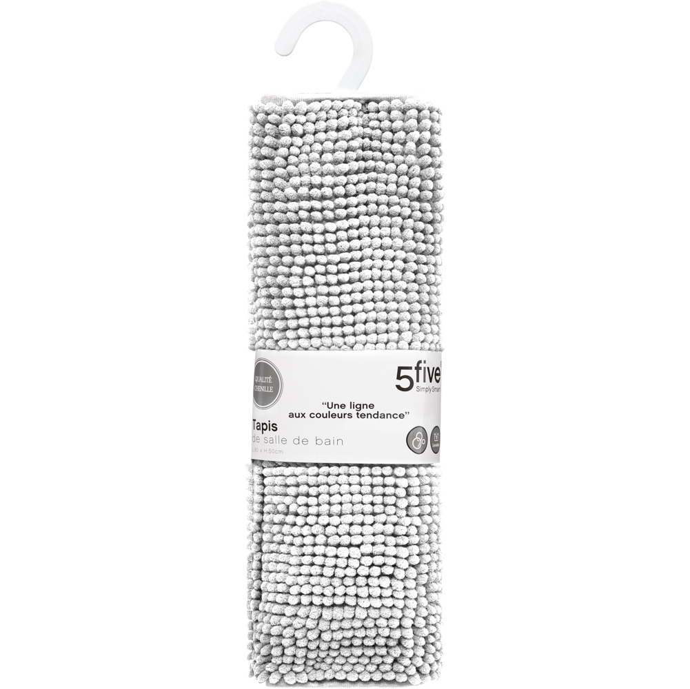 Tapete wc chenille branco 50x80cm