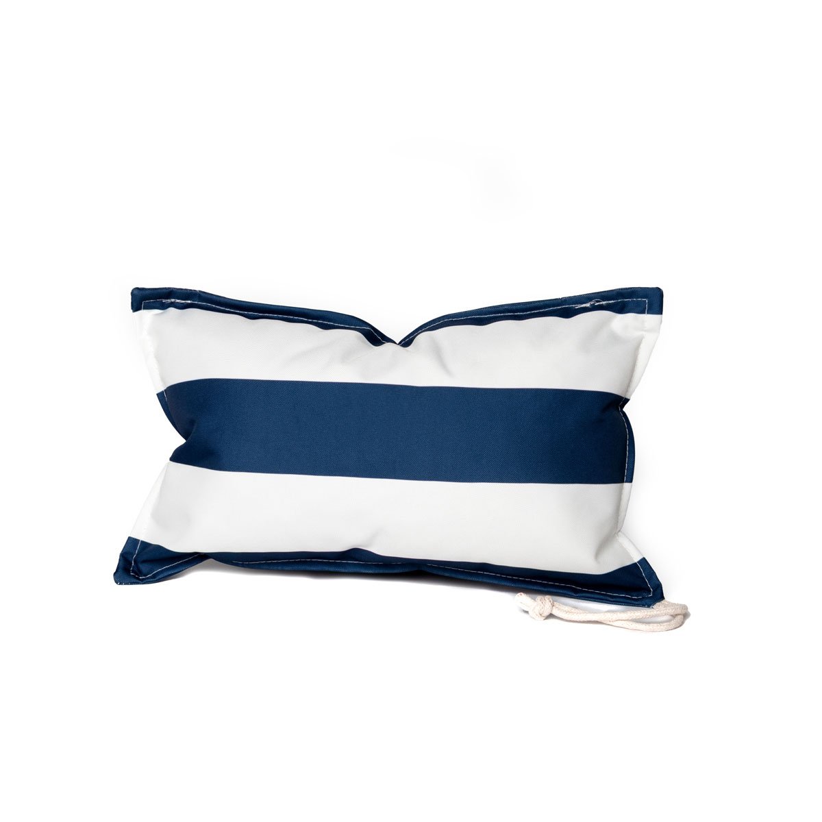 Almofada praia imperme&aacute;vel riscas branco e azul