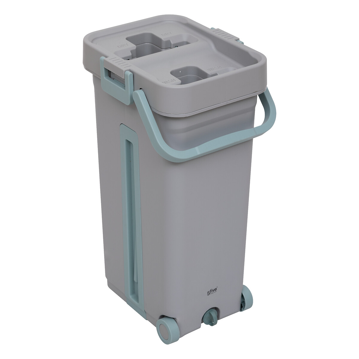 Balde mec&acirc;nico cinza com mopa 5L