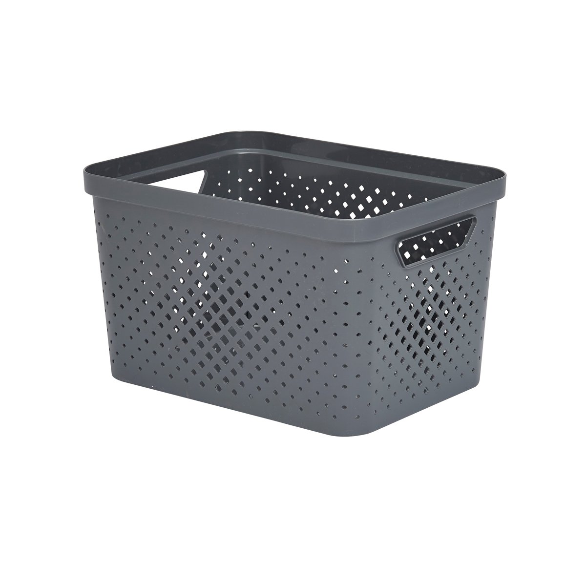 Cesto de arruma&ccedil;&atilde;o PIXEL cinza 16l