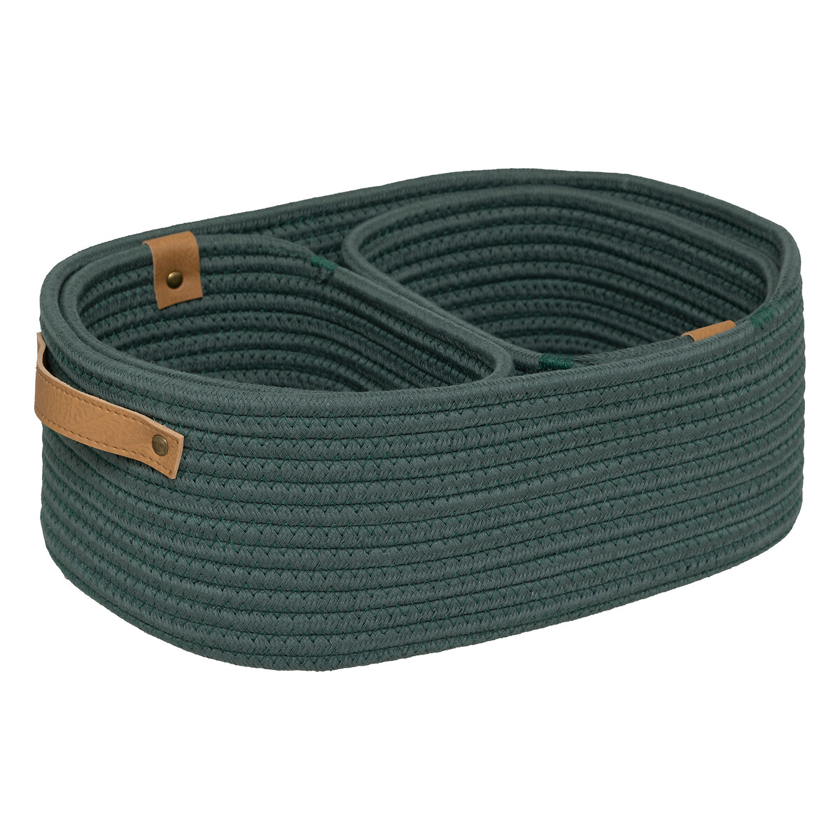 Conjunto de 3 cestos de arrumação verde DUO