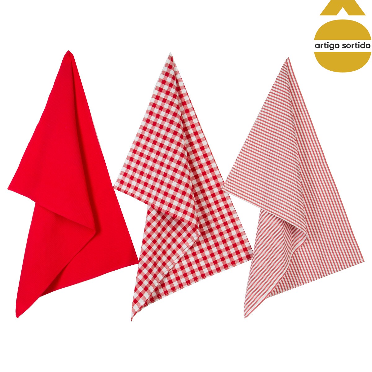 Conjunto de 3 panos cozinha 45x70cm