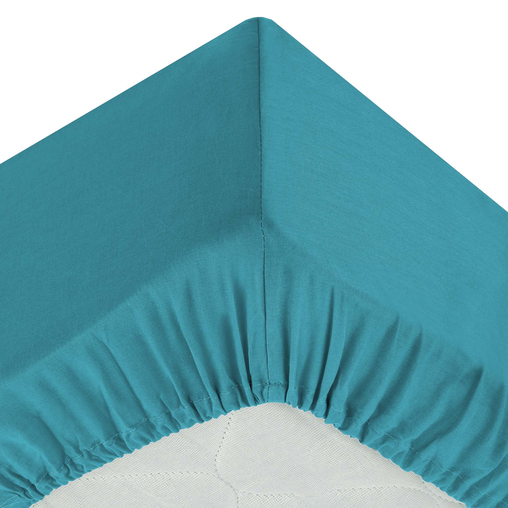 Lençol ajustável azul 140x190cm,  Lençol ajustável azul 140x190cm