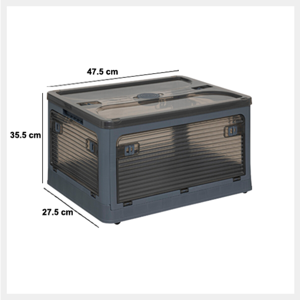 Caixa de arruma&ccedil;&atilde;o com 5 aberturas 43l