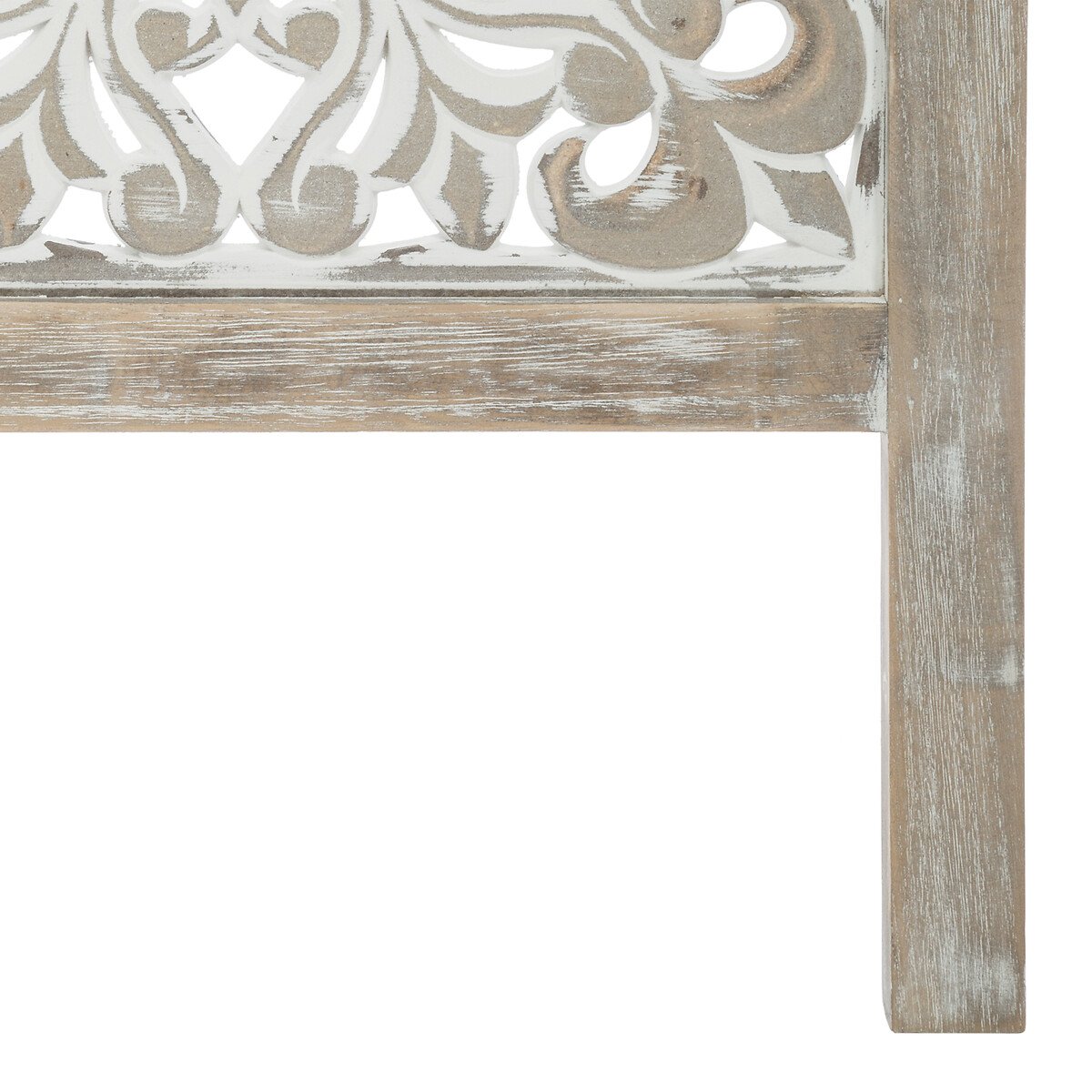 Biombo ETNIK branco com 3 pain&eacute;is em madeira 169cm