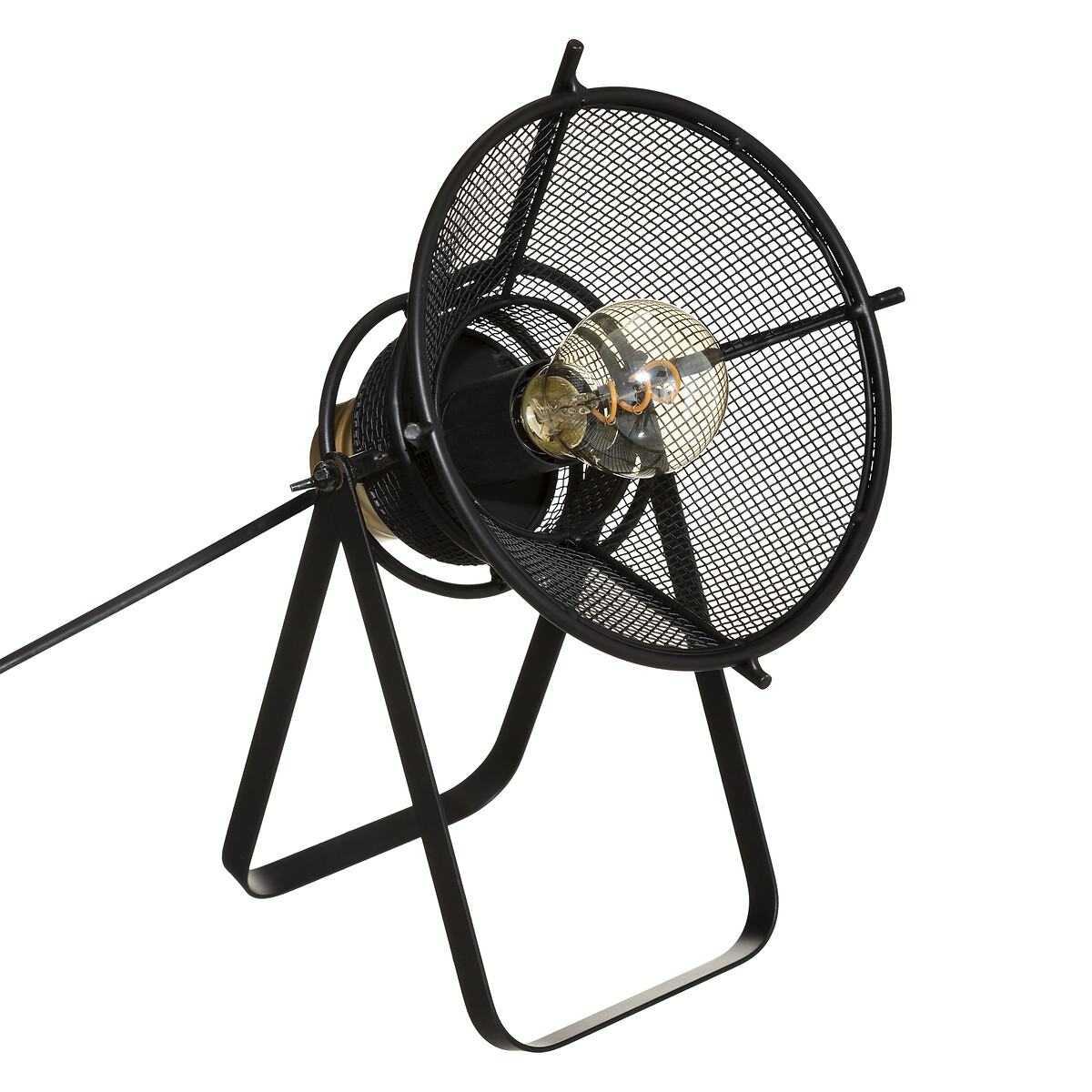 Candeeiro de mesa RODO preto em metal,  Candeeiro de mesa RODO preto em metal