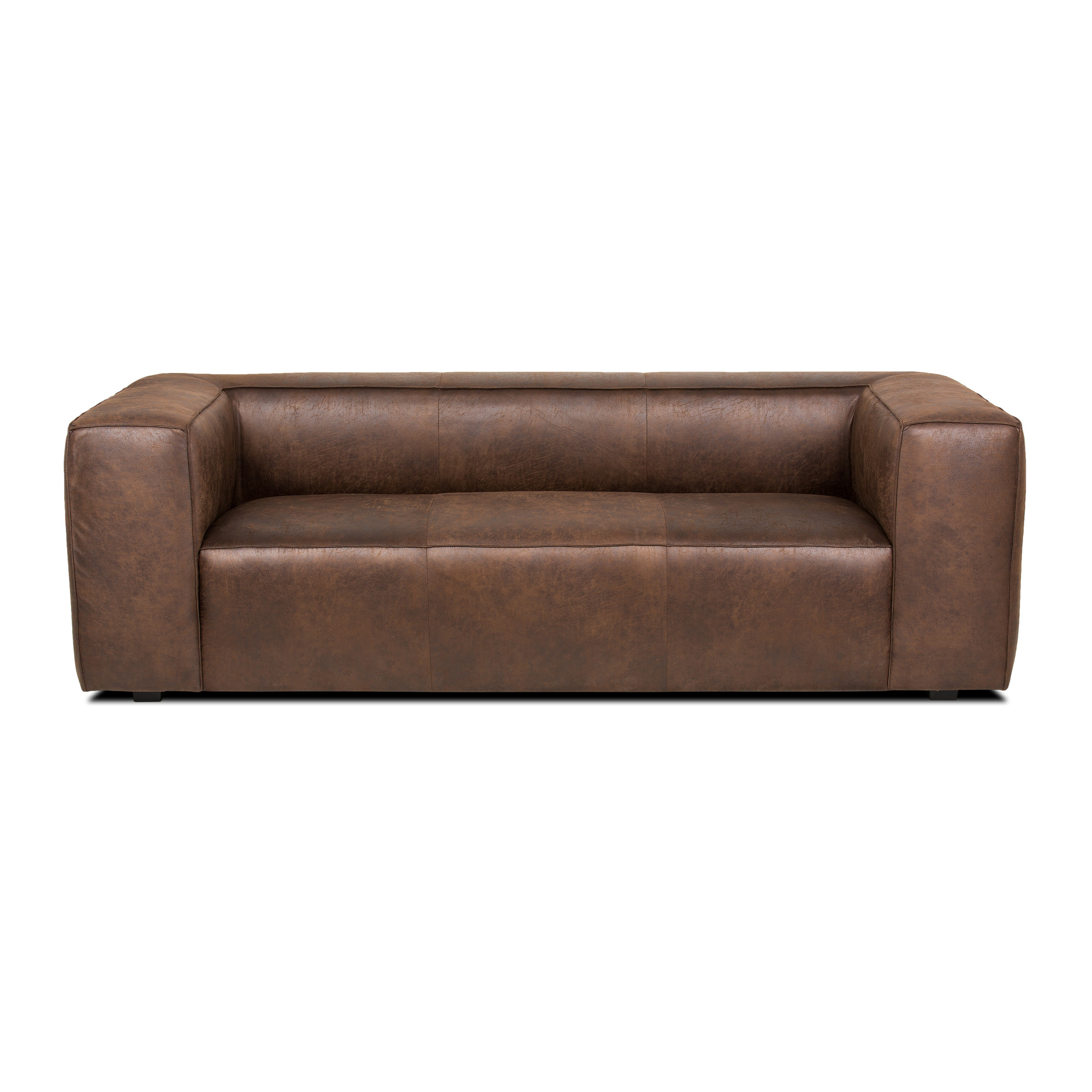 Sofá CHICAGO castanho em pele sintética