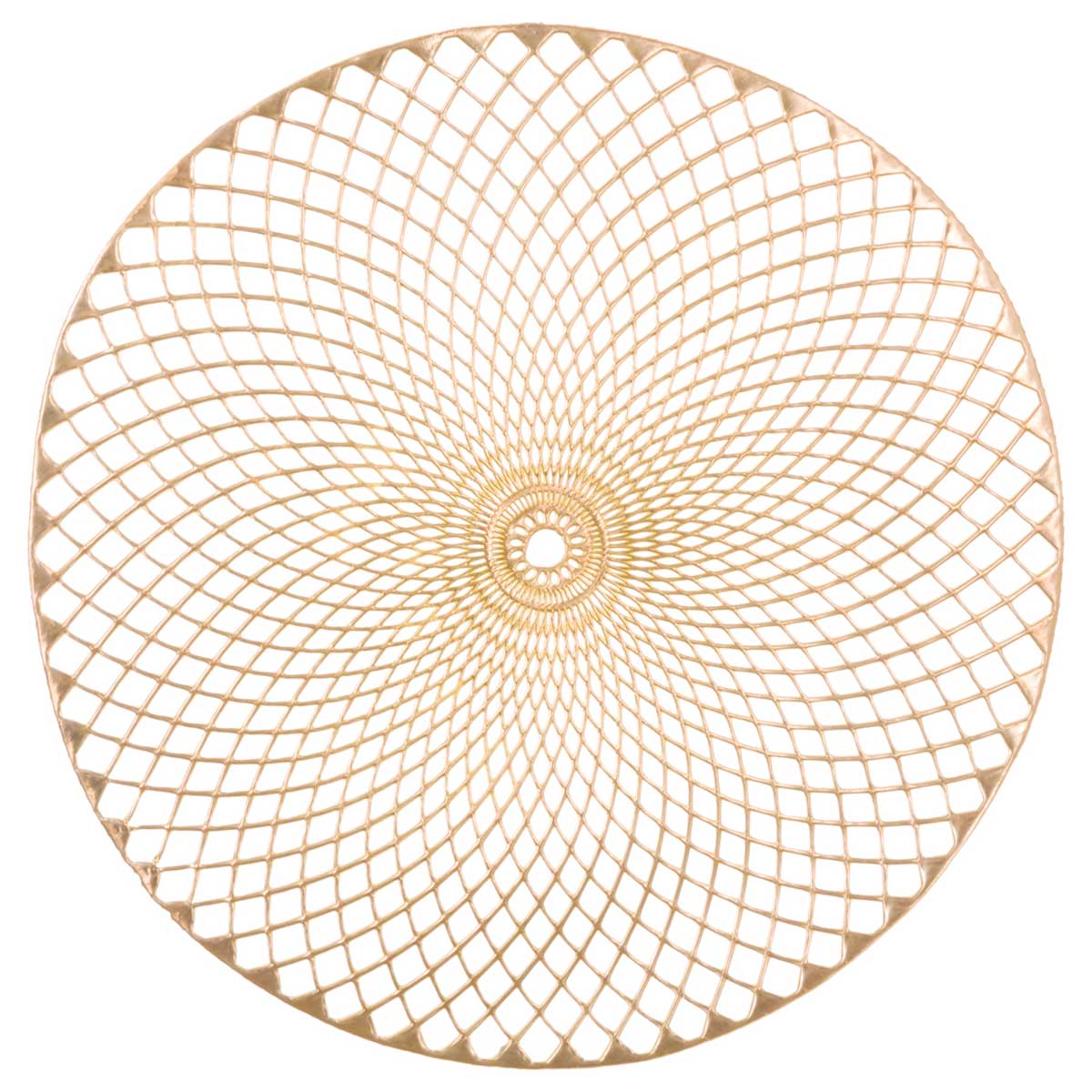Individual De Mesa Redondo Dourado 38cm