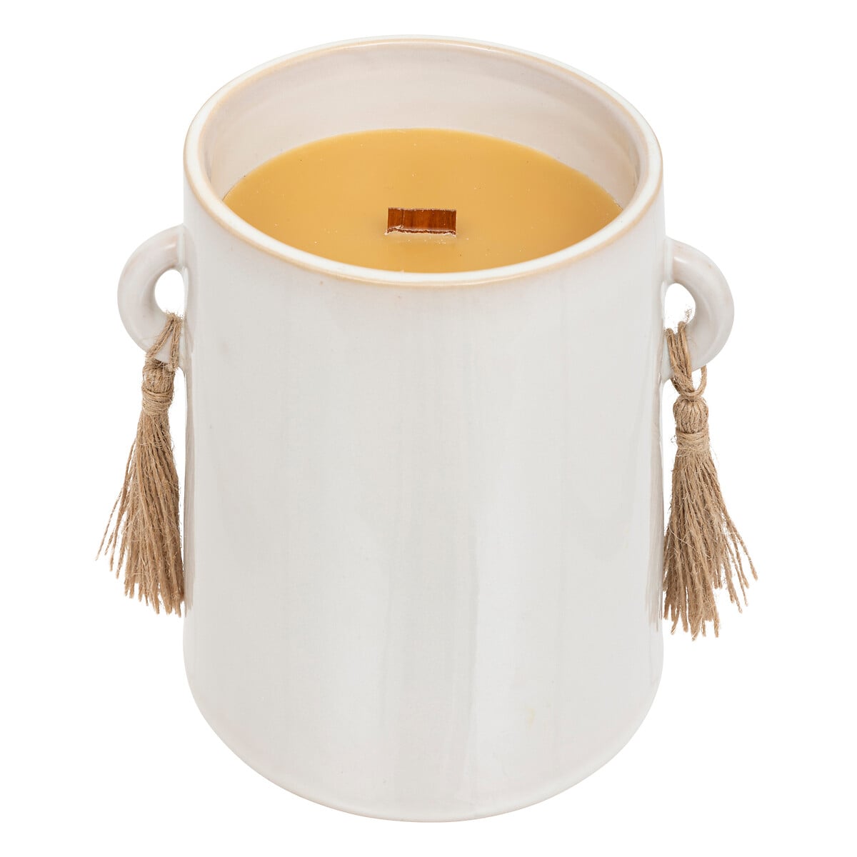 Vela perfumada madeira de oud com casti&ccedil;al de cer&acirc;mica