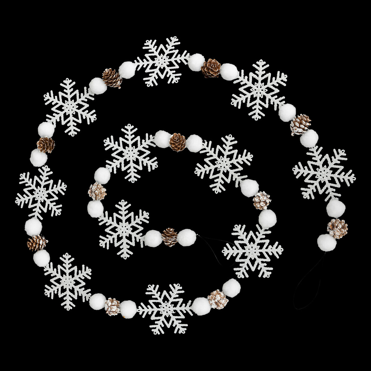 Grinalda com bolas e pinhas 180cm