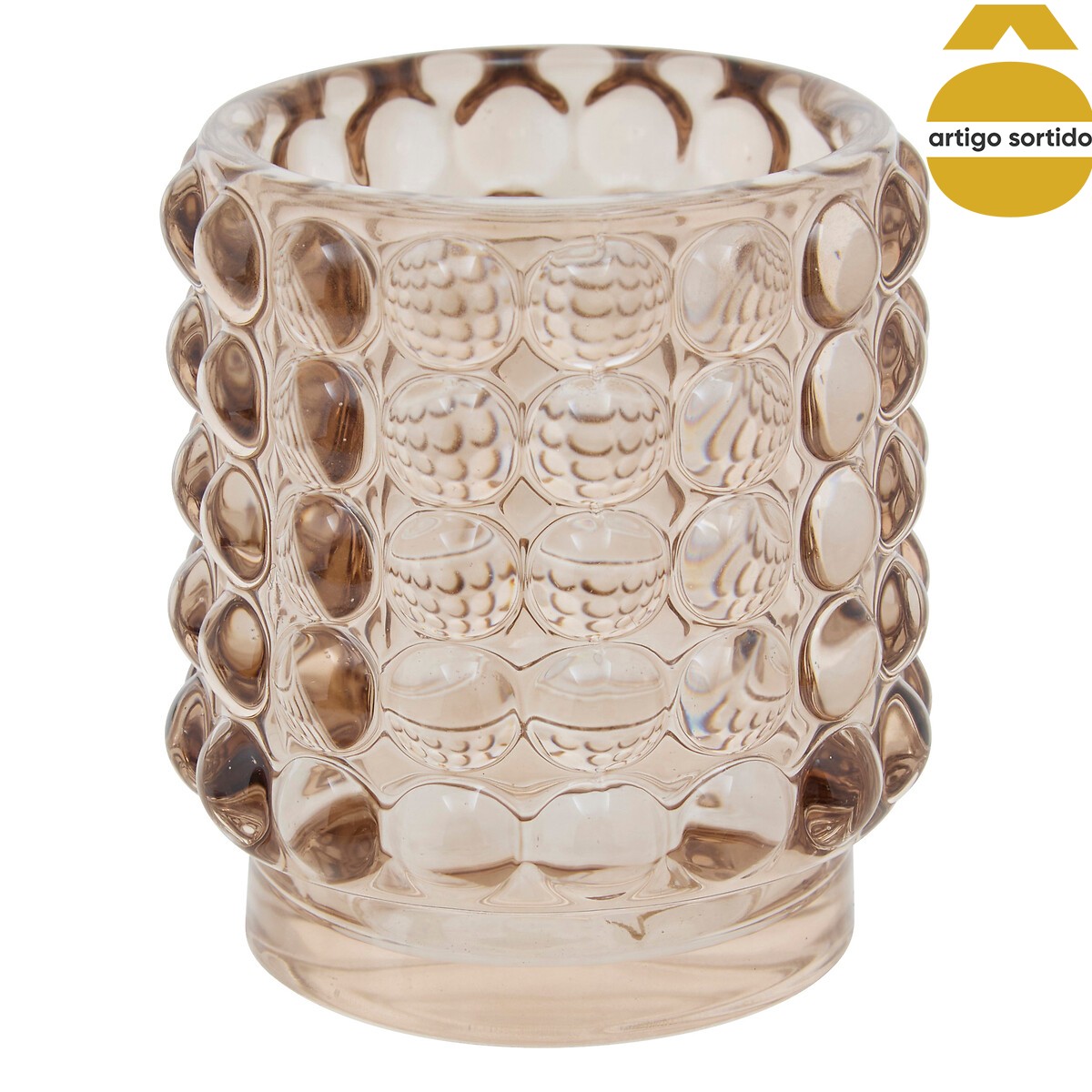 Castiçal de vidro 8x7cm
