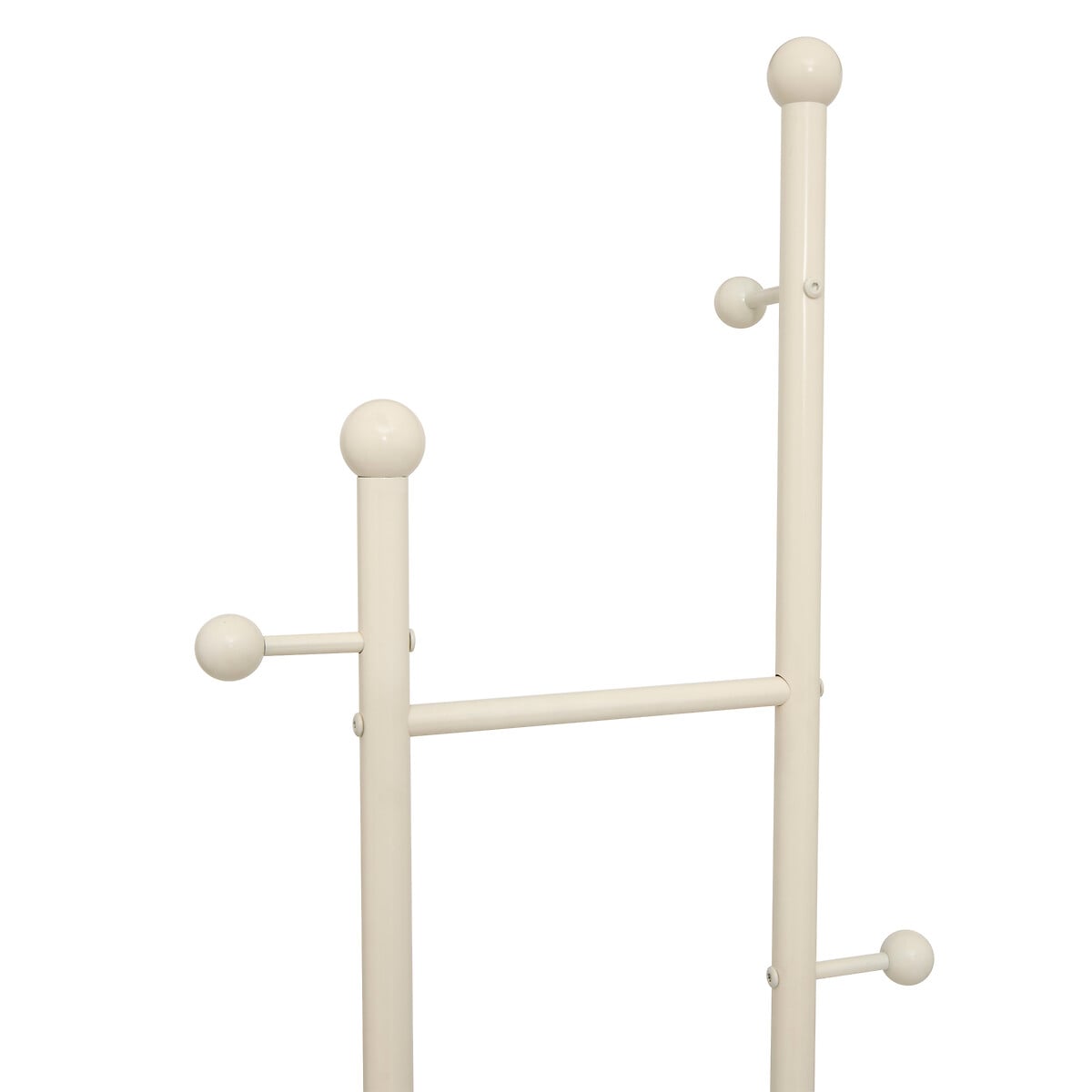 Cabide com 6 ganchos bege em metal 187,5cm