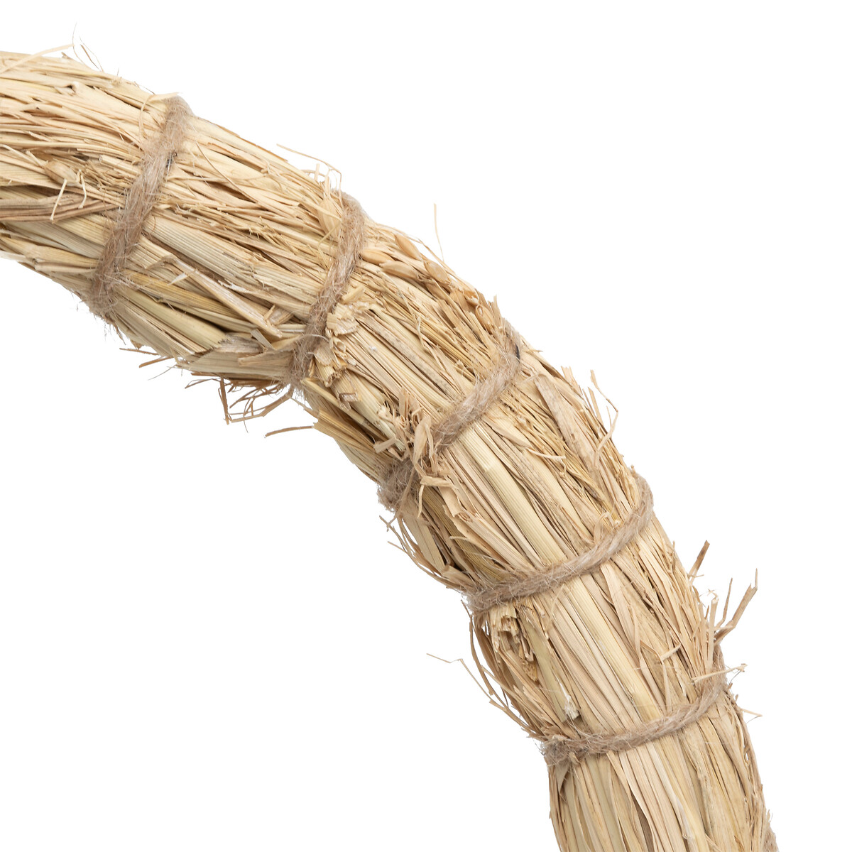 Coroa com palha natural para decora&ccedil;&atilde;o 33cm