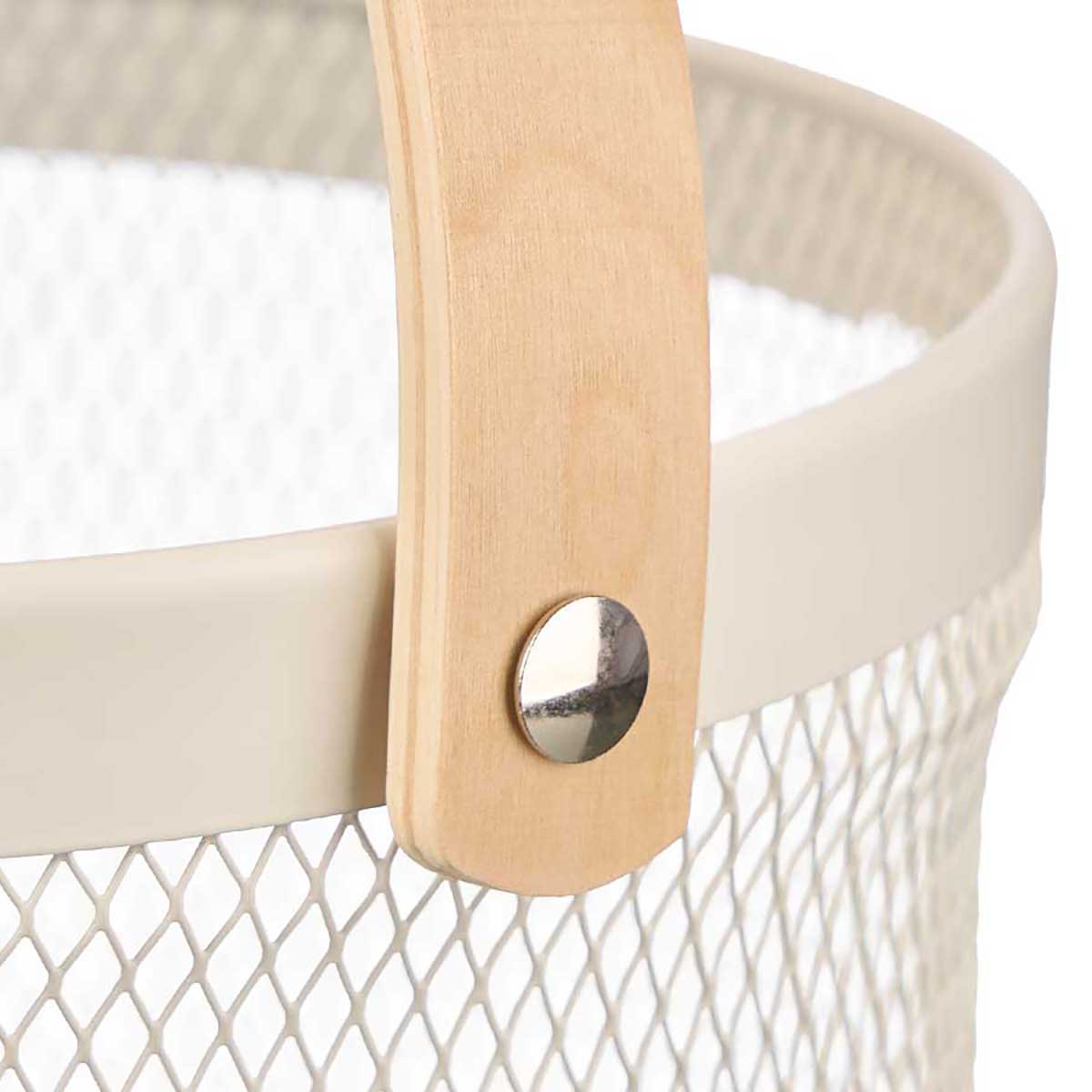 Fruteira branca em metal 25,5cm