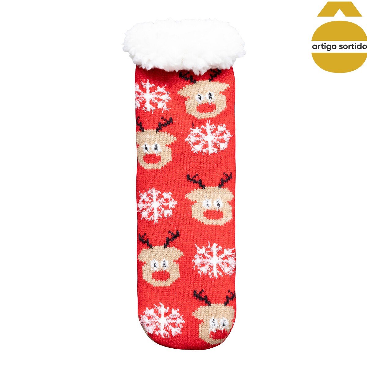 Meias com figuras natal&iacute;cias para crian&ccedil;a