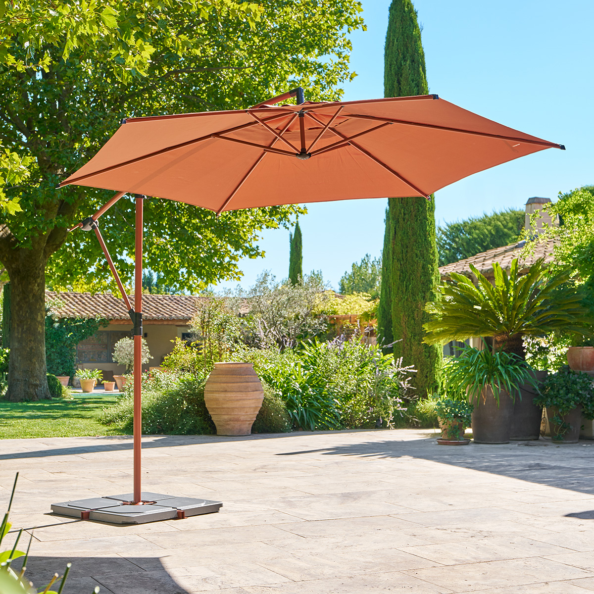 Guarda-sol MANOA descentrado acajou 3m