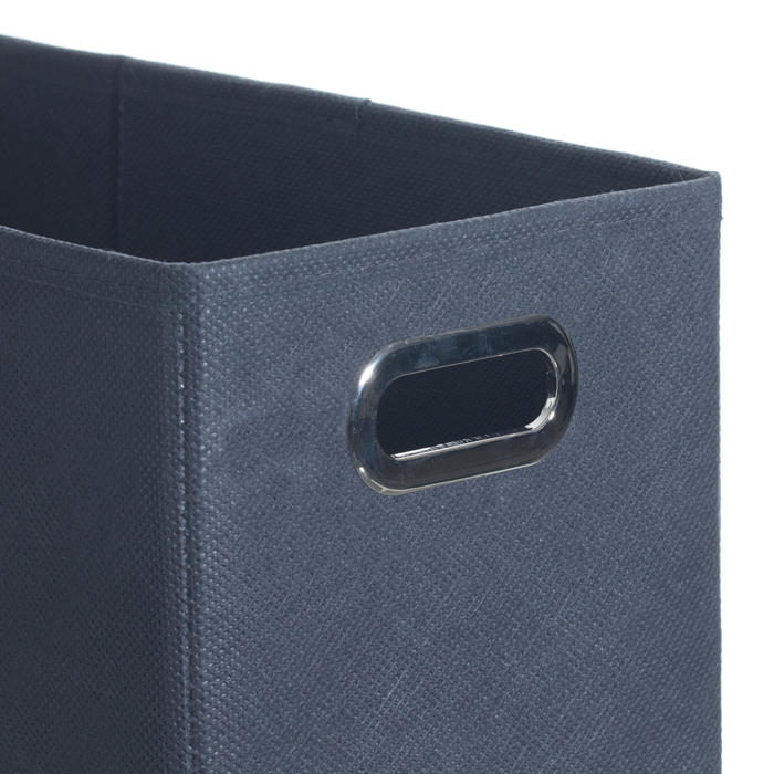 Caixa de arrumação antracite com pegas 15x31cm