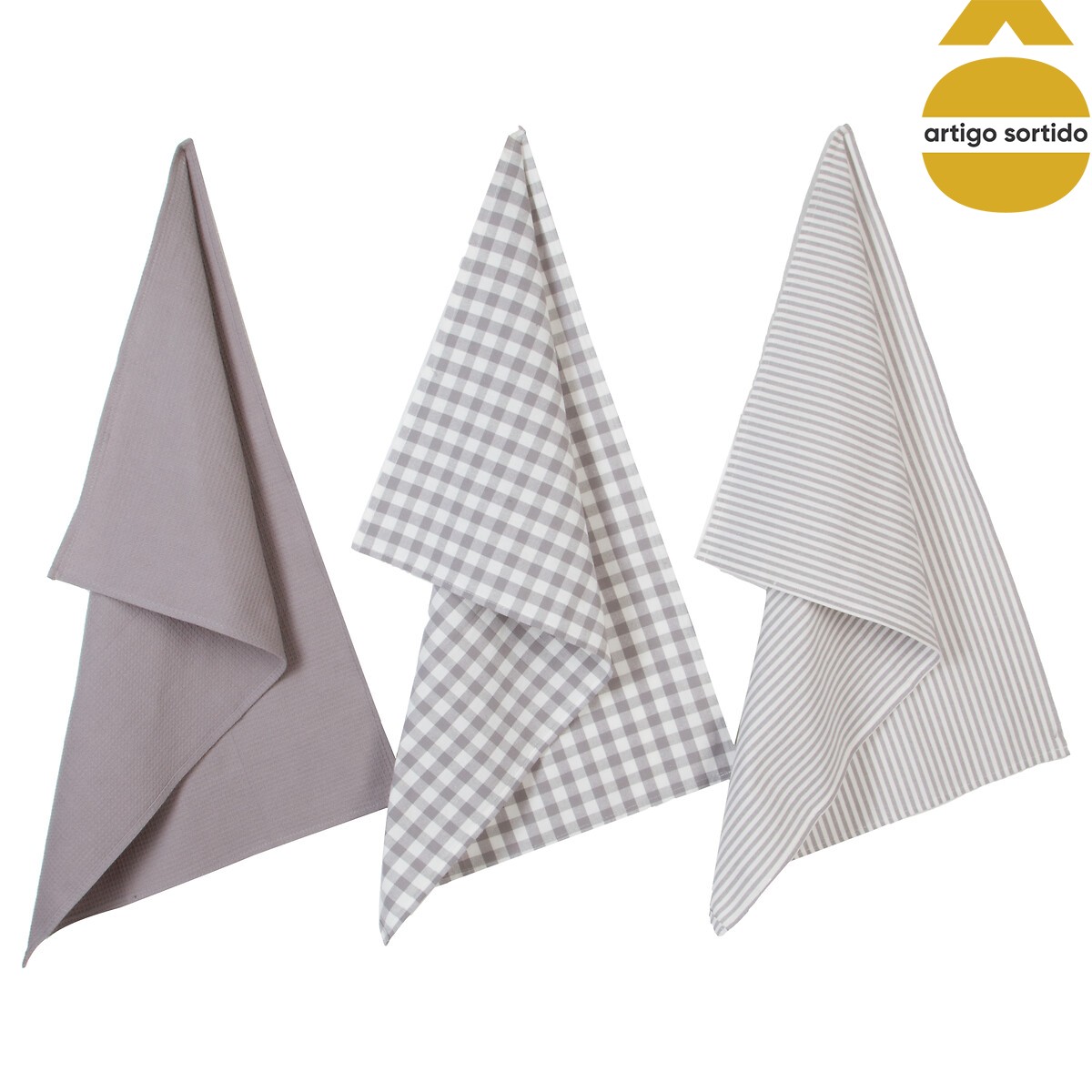 Conjunto de 3 panos cozinha 45x70cm