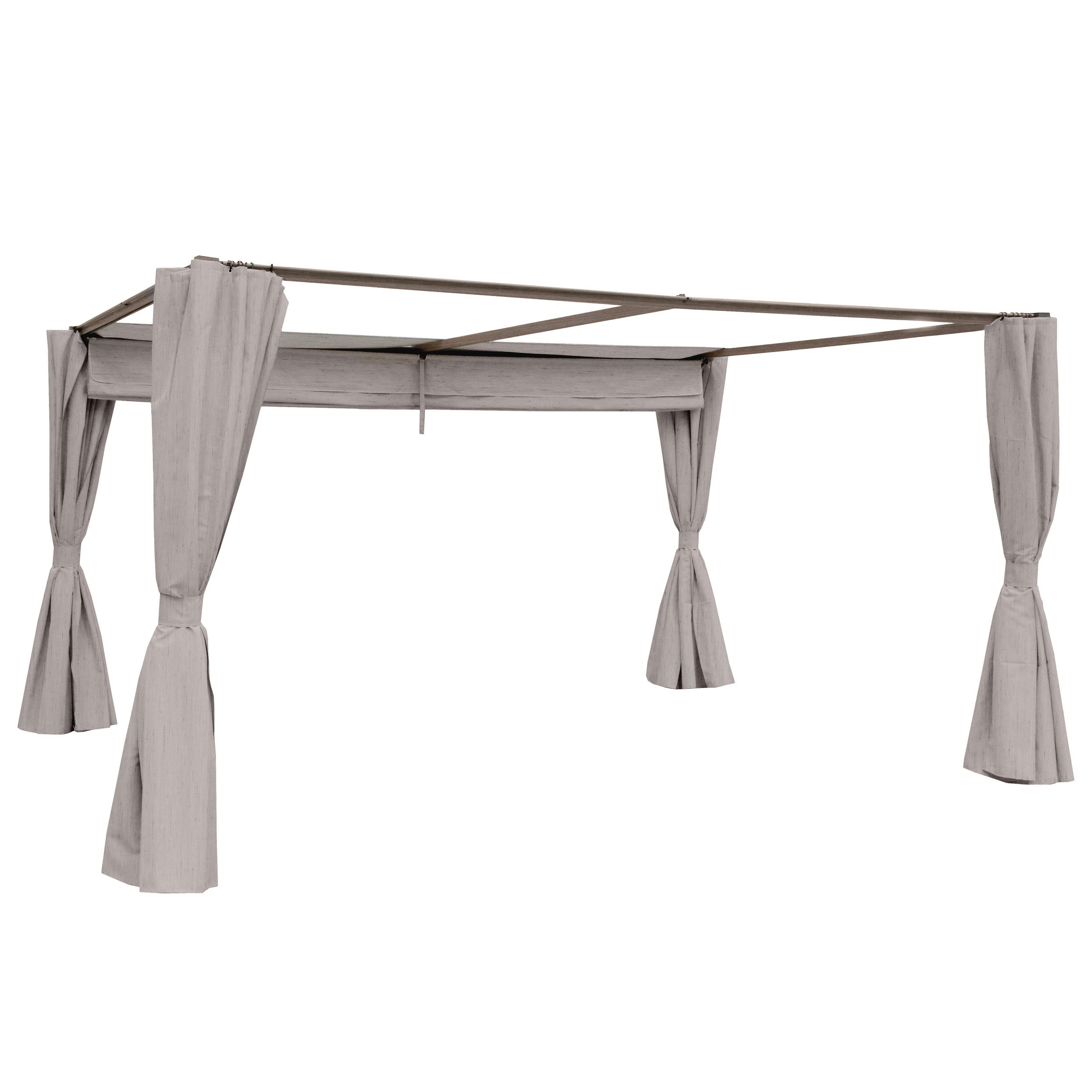 Cortinas p&eacute;rgola palmeira noisette