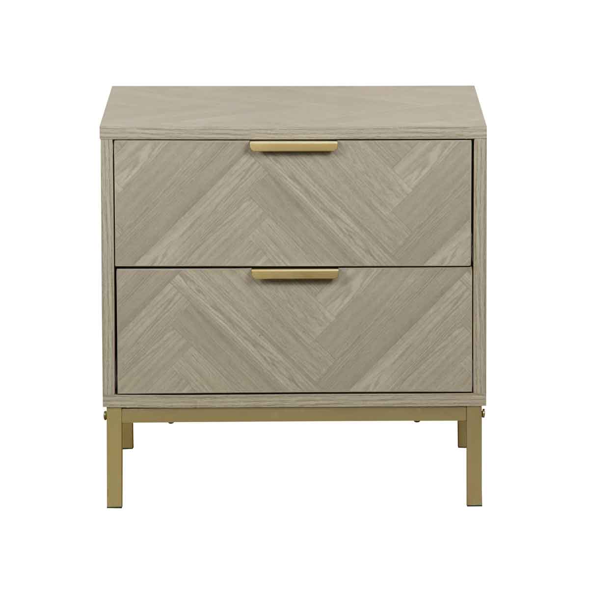 Mesa de cabeceira CHEVRON bege em mdf