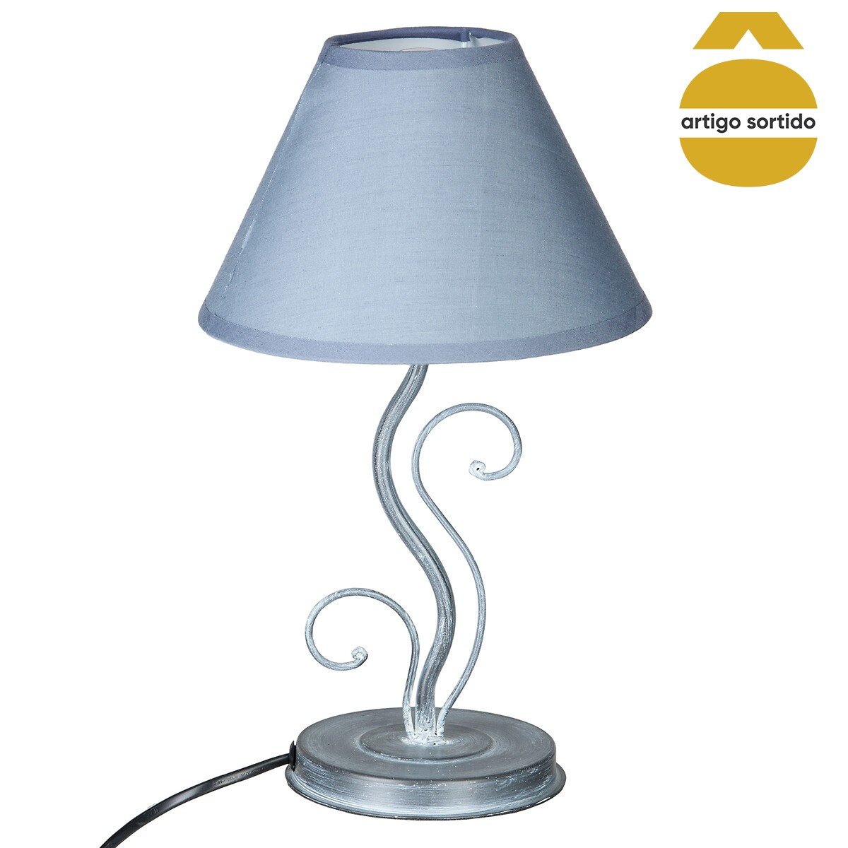 Candeeiro de mesa com decora&ccedil;&atilde;o folhas