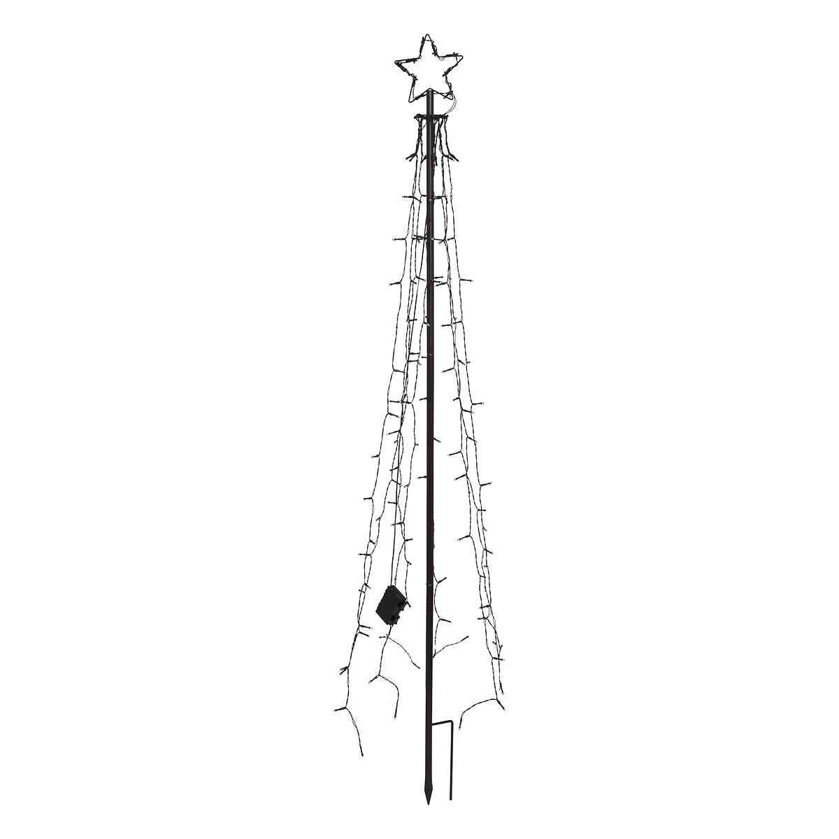 &Aacute;rvore luminosa com 130 leds branco quente 150cm