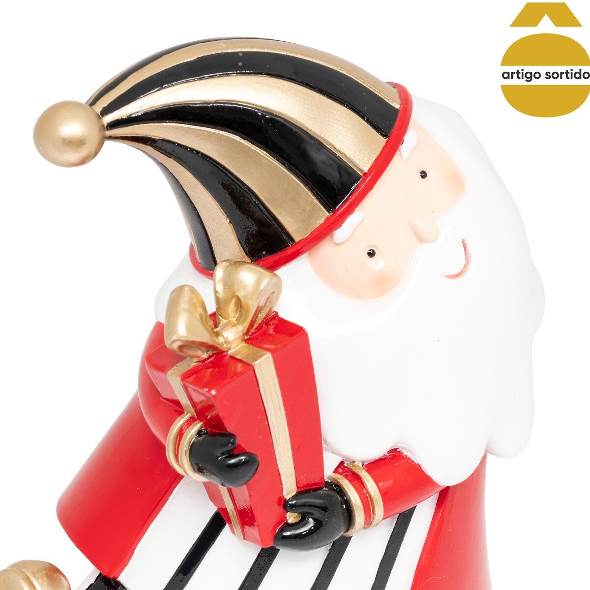 Figura decorativa pai natal 19cm