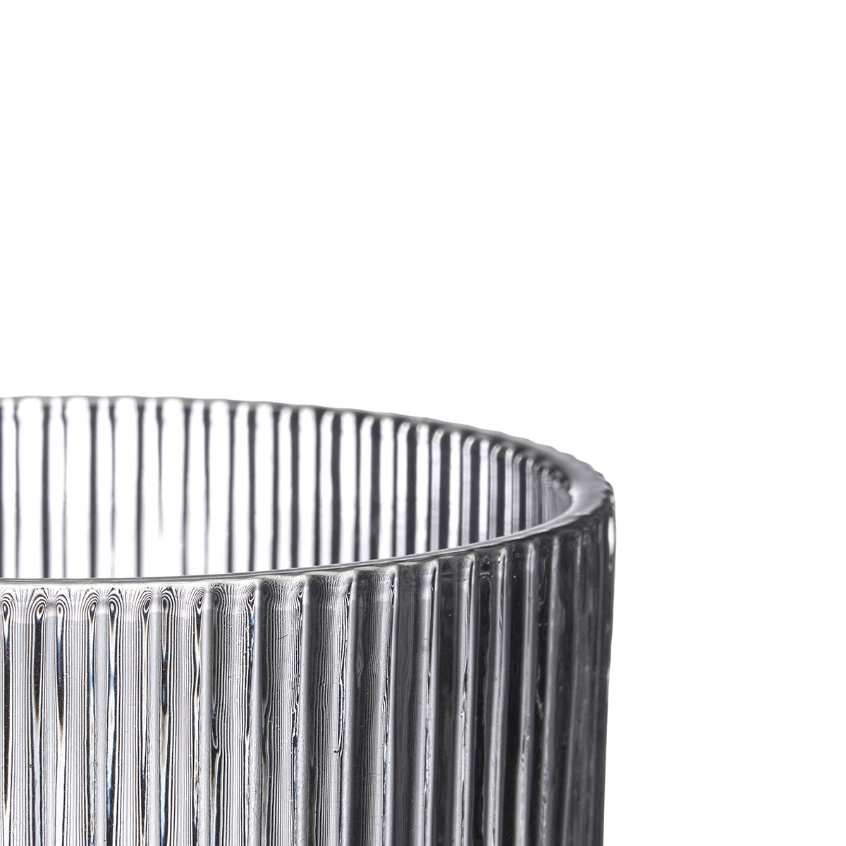 Copo de água RISCAS cinza em vidro com pé 37cl