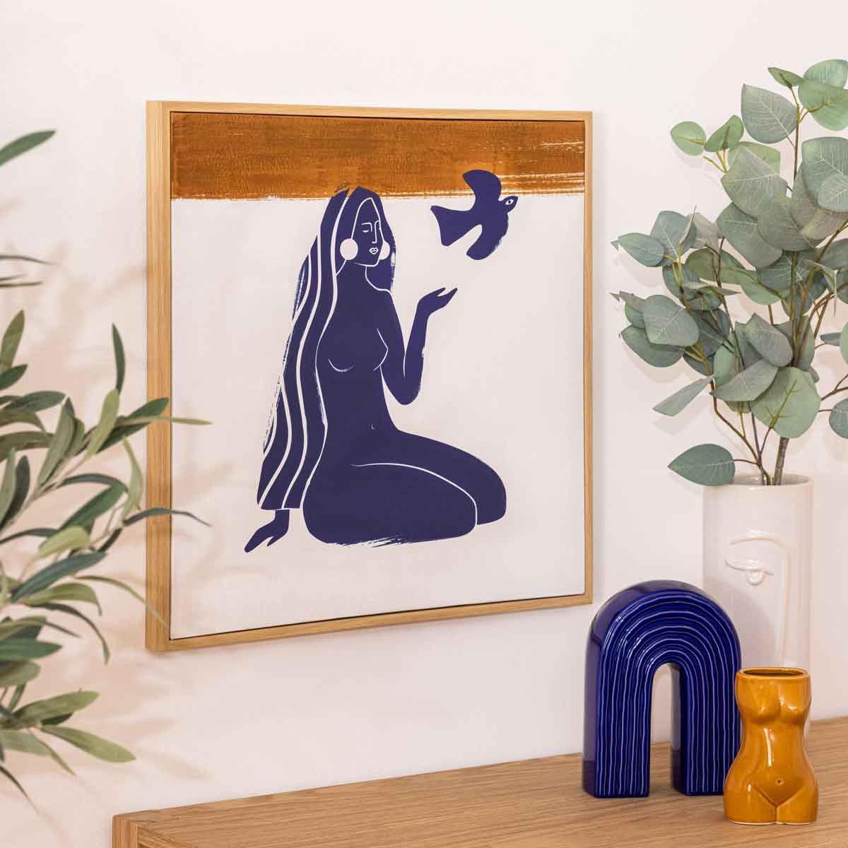 Quadro decorativo MELODY azul 45x45cm