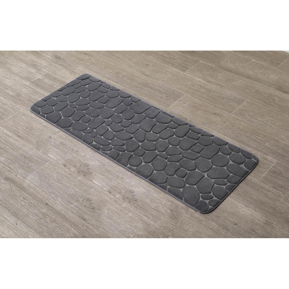 Tapete microfibra MEMOIRE cinza escuro 45x120cm