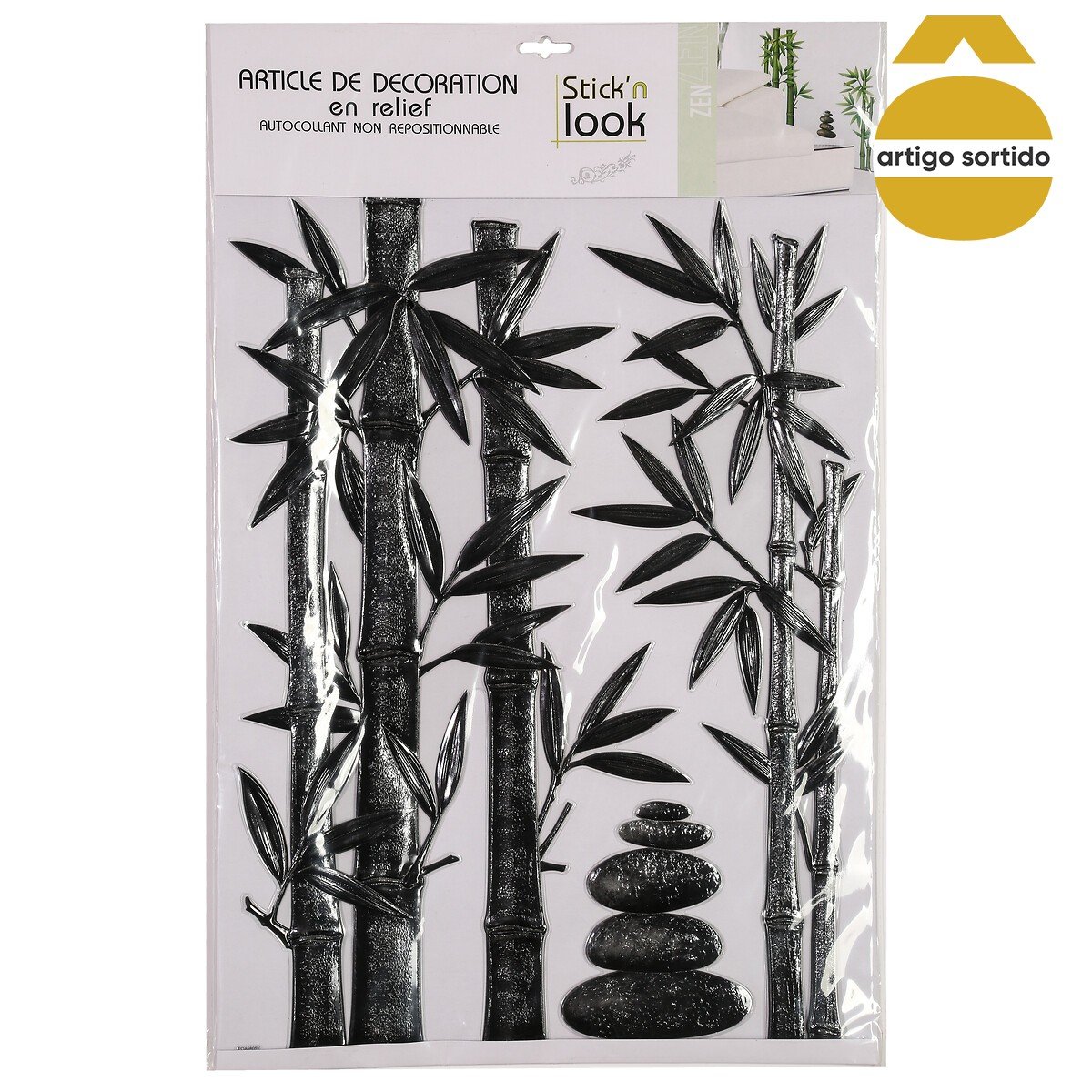 Sticker com imagem bambu 50x38cm