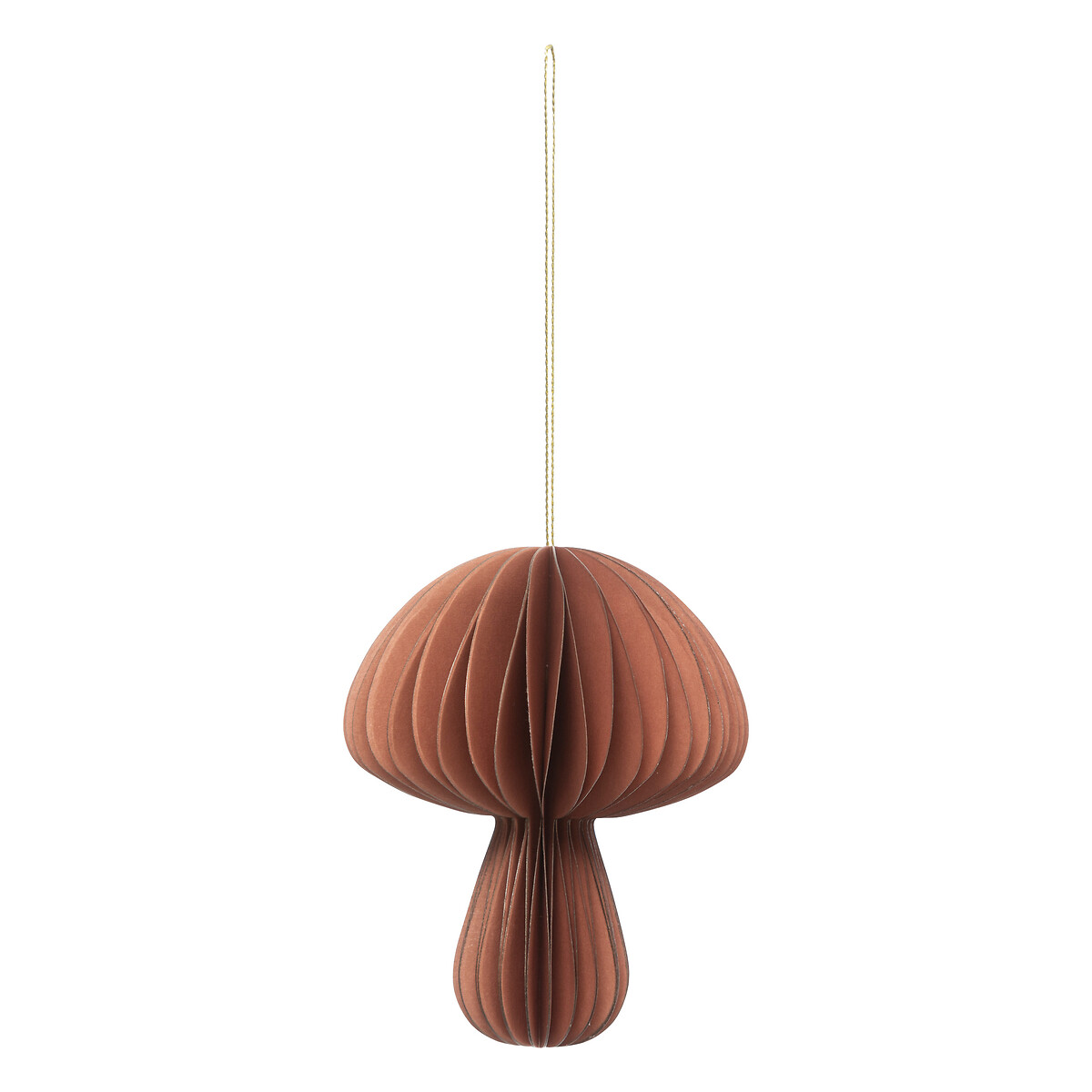 Pendurante de orig&acirc;mi em forma de cogumelo rosa 10cm