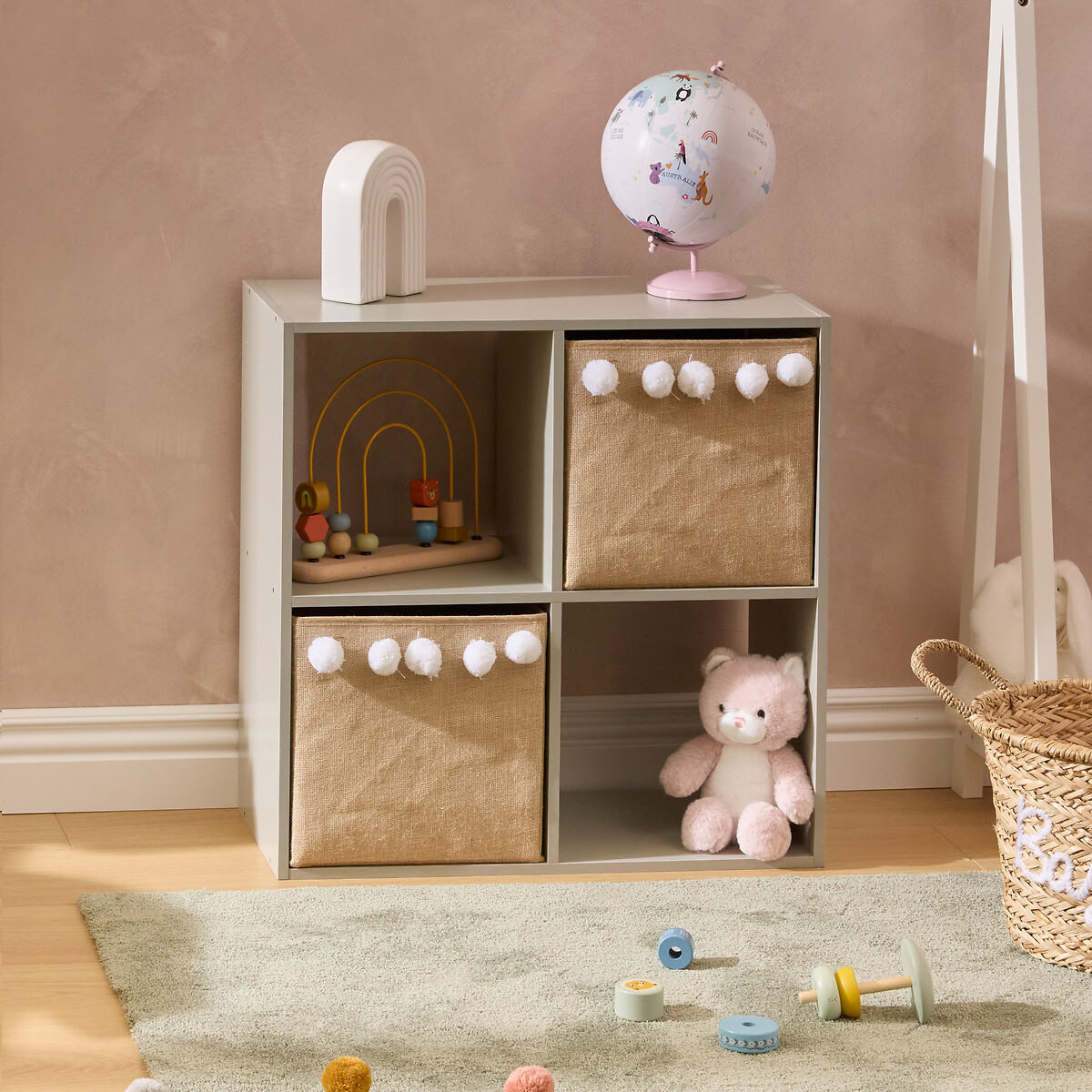 Estante MIX N MODUL verde com 4 nichos