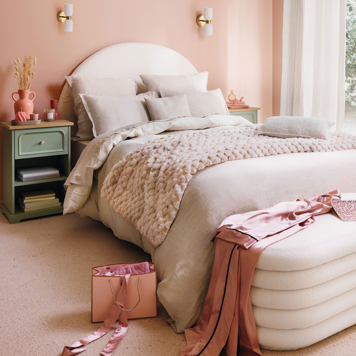 Cabeceira MASINA marfim 130X160cm