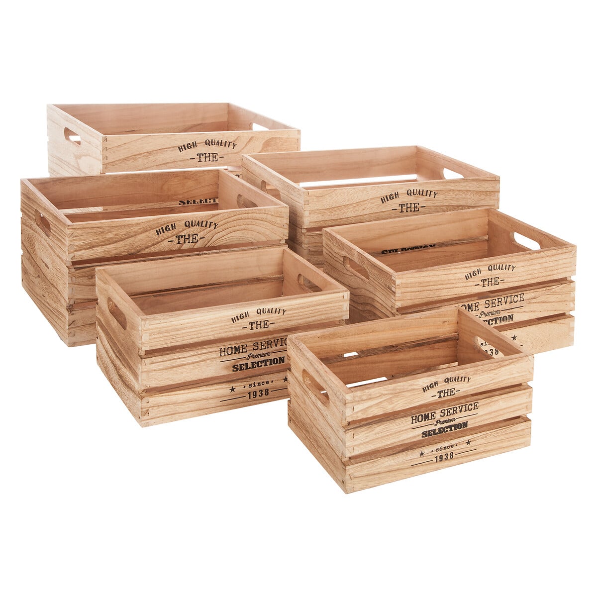 Caixa em madeira FACTORY natural 25x15x12cm