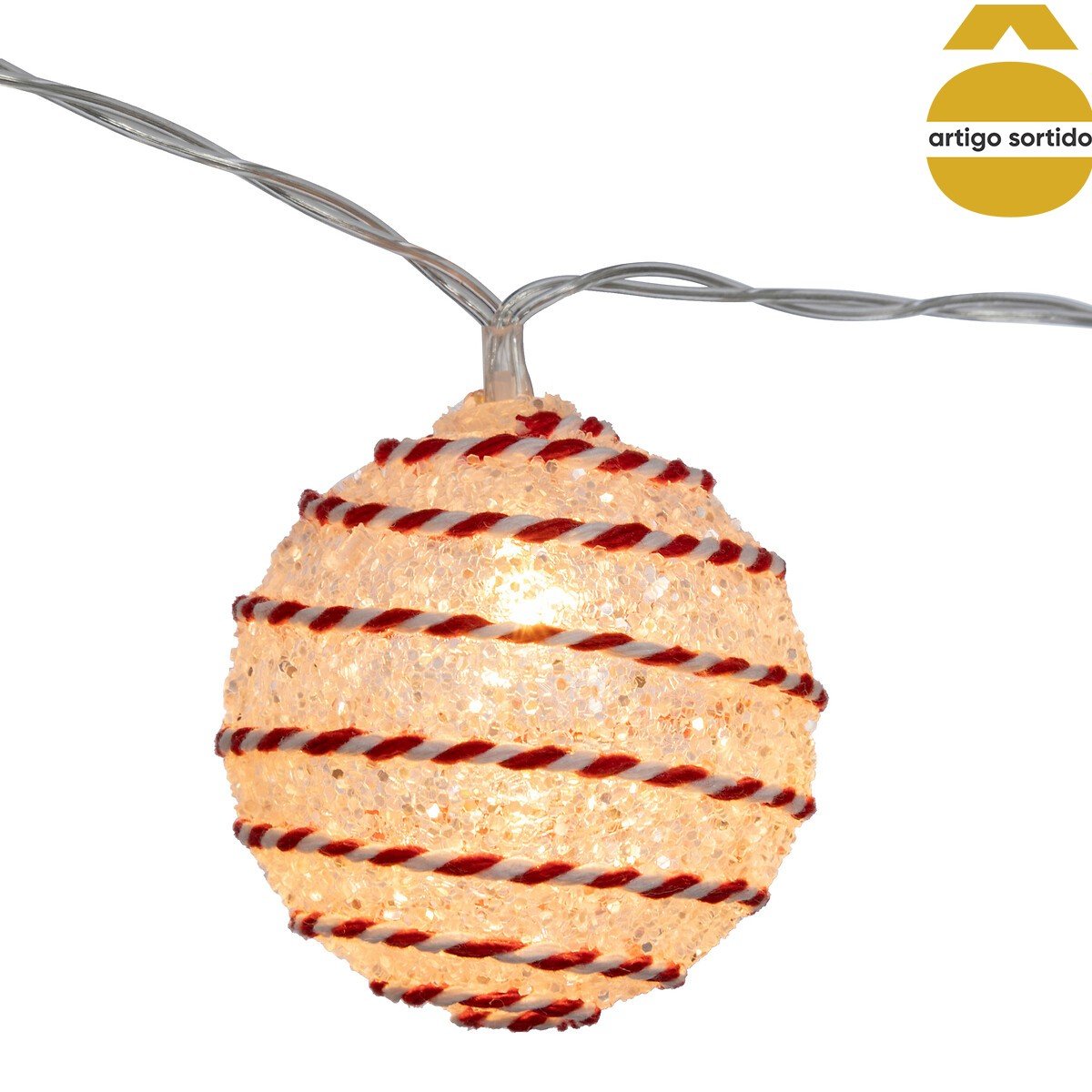 Grinalda bolas com led 165cm